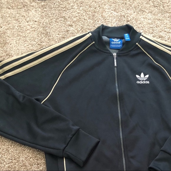 adidas Other - ADIDAS Black and Gold Jacket Sweater Coat